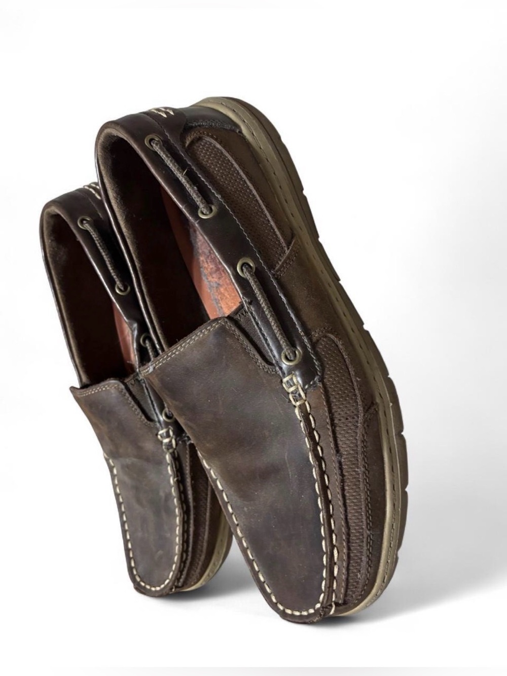 men’s 12 Brown leather loafers - Picture 2 of 5